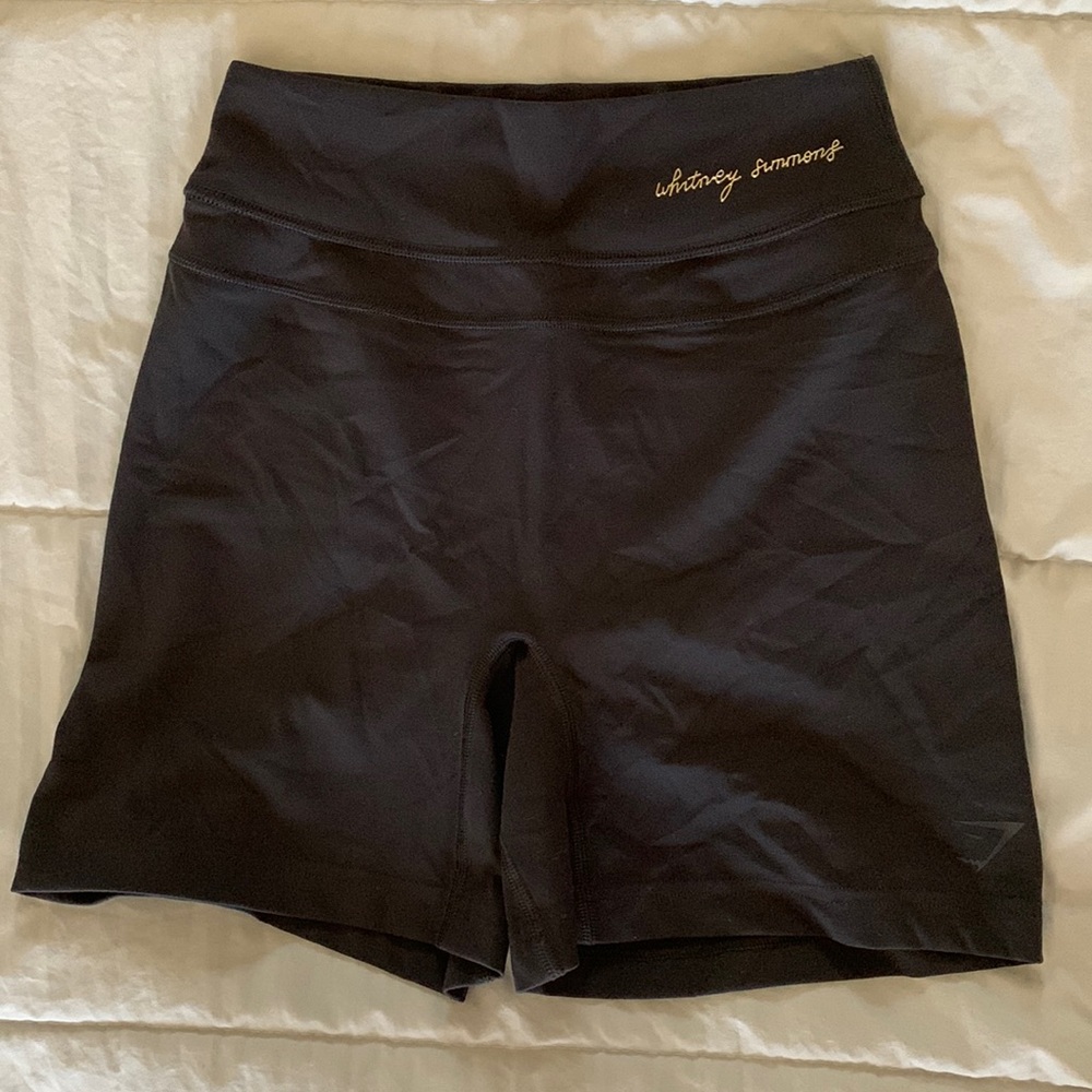 Gymshark Whitney High Rise Shorts- Black / Small